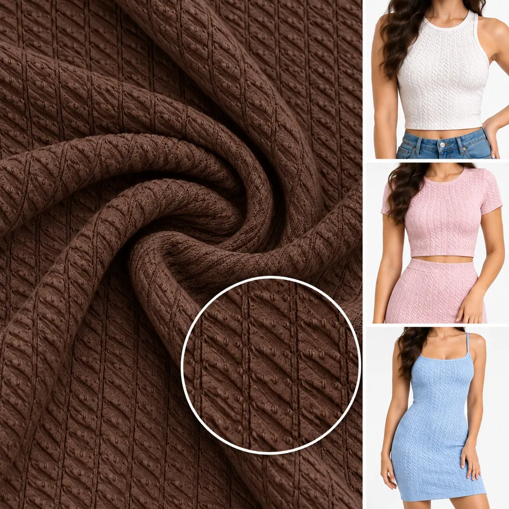 Tecido Bubble: textura e exemplos de peças