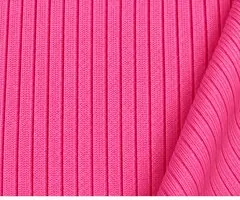 Amostra do tecido Canelado na cor Rosa Verão