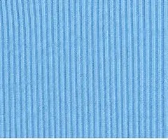 Amostra do tecido Ribana na cor Azul Bebê